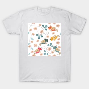 Bird Pattern T-Shirt